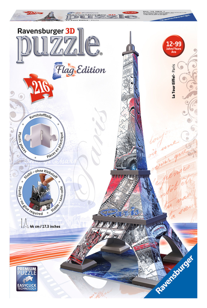 Eiffel Tower - 3D Flag Edition - Prestigious Puzzles